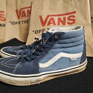 Vans Navy and Light Blue High-Tops